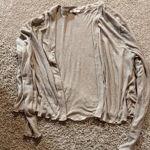 Maurices Light Brown Open-Front Cardigan